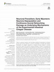 Research paper thumbnail of Neuronal Parasitism, Early Myenteric Neurons Depopulation and Continuous Axonal Networking Damage as Underlying Mechanisms of the Experimental Intestinal Chagas' Disease