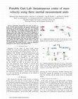 Research paper thumbnail of Portable Gait Lab: Instantaneous centre of mass velocity using three inertial measurement units