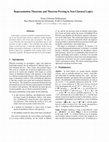 Research paper thumbnail of Representation theorems and theorem proving in non-classical logics