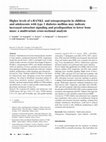 Research paper thumbnail of Higher levels of s-RANKL and osteoprotegerin in children and adolescents with type 1 diabetes mellitus may indicate increased osteoclast signaling and predisposition to lower bone mass: a multivariate cross-sectional analysis