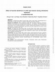 Research paper thumbnail of Effect of fluoride dentifrices on white spot lesions during orthodontic treatment: A randomized trial