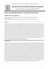 Research paper thumbnail of Review on Sustainable Practices in Agricultural Food Chains