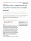 Research paper thumbnail of Us versus them mentality in football fans: Significant social defeat engages the mentalization network and disengages cognitive control areas