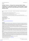 Research paper thumbnail of Geriatric Trauma – A Rising Tide. Assessing Patient Safety Challenges in a Vulnerable Population Using Norwegian Trauma Registry Data and Focus Group Interviews: Protocol for a Mixed Methods Study