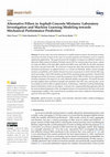 Research paper thumbnail of Alternative Fillers in Asphalt Concrete Mixtures: Laboratory Investigation and Machine Learning Modeling towards Mechanical Performance Prediction