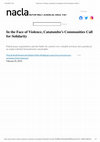 Research paper thumbnail of In the Face of Violence, Catatumbo's Communities Call for Solidarity