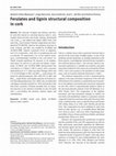 Research paper thumbnail of Ferulates and lignin structural composition in cork