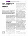 Research paper thumbnail of Brain reflections of words and their meaning