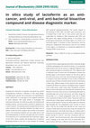 Research paper thumbnail of In silico study of lactoferrin as an anticancer, anti-viral, and anti-bacterial bioactive compound and disease diagnostic marker