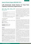 Research paper thumbnail of Left Ventricular Assist Device To Treat Post-Capillary Pulmonary Hypertension