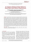 Research paper thumbnail of An Adaptive Wideband Delphi Method to Study State Cyber-Defence Requirements