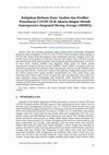 Research paper thumbnail of Kebijakan Berbasis Data: Analisis dan Prediksi Penyebaran COVID-19 di Jakarta dengan Metode Autoregressive Integrated Moving Average (ARIMA)