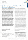 Research paper thumbnail of Modellierung des Baugrunds bei der Finite‐Element‐Berechnung von Bodenplatten