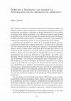 Research paper thumbnail of Derecho y sociedad: ¿es posible la integración social mediante el derecho?