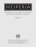 Research paper thumbnail of Parkinson, William A., and John F. Cherry 	2010			The Pylos Regional Archaeological Project, Part VIII: Lithics and Landscapes, A Messenian Perspective. Hesperia 79:1-51. 