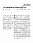 Research paper thumbnail of Rhizomes and other uncountables: The malaise of enumeration in Mexico’s Colorado River Delta