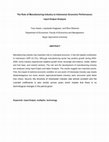 Research paper thumbnail of The Role of Manufacturing Industry to Indonesian Economic Performance: Input-Output Analysis