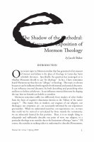 Research paper thumbnail of "The Shadow of the Cathedral: On a Systematic Exposition of Mormon Theology"