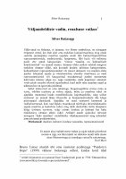 Research paper thumbnail of Väljamõeldiste vadin, reaalsuse vaikus