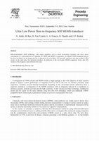 Research paper thumbnail of Ultra Low Power Flow-to-Frequency SOI MEMS Transducer 