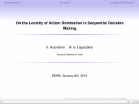 Research paper thumbnail of On the Locality of Action Domination in Sequential Decision Making