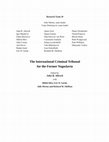 Research paper thumbnail of The International Criminal Tribunal for the Former Yugoslavia