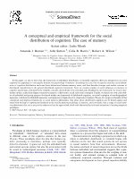 Research paper thumbnail of A Conceptual and Empirical Framework for the Social Distribution of Cognition: the case of memory [Barnier, Sutton, Harris, & Wilson]