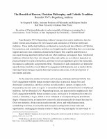 Research paper thumbnail of The Breadth of Reason, Christian Philosophy, and Catholic Tradition: Benedict XVI’s Regenburg Address