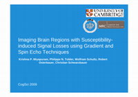 Research paper thumbnail of Imaging Brain Regions with Susceptibility-induced Signal Losses using Gradient and Spin Echo Techniques