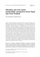 Research paper thumbnail of "Pluralism and Civil Society Partnerships: Perspectives from South Asia"