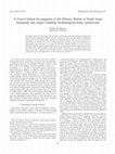 Research paper thumbnail of A Cross-Cultural Investigation of the Efficacy Beliefs of South Asian Immigrant and Anglo Canadian Nonimmigrant Early Adolescents