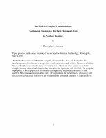 Research paper thumbnail of The El Grillo Complex of Central Jalisco: Teotihuacan Expansion or Epiclassic Movements From the Northern Frontier?