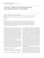 Research paper thumbnail of The Shaft Tombs of the Atemajac Valley and Their Relation to Settlement