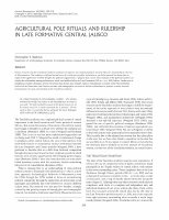 Research paper thumbnail of Agricultural Pole Rituals and Rulership In Late Formative Central Jalisco