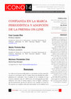 Research paper thumbnail of CONFIANZA EN LA MARCA PERIODÍSTICA Y ADOPCIÓN DE LA PRENSA ON-LINE