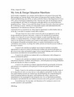 Research paper thumbnail of My Arts & Design Education Manifesto