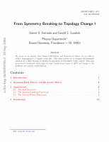 Research paper thumbnail of From Symmetry Breaking to Topology Change I