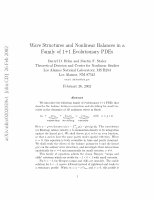 Research paper thumbnail of Wave structures and nonlinear balances in a family of 1+ 1 evolutionary PDEs