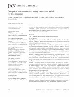 Research paper thumbnail of Competency measurements: testing convergent validity for two measures