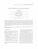 Research paper thumbnail of Cooperative mobile robotics: Antecedents and directions