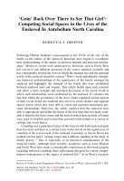 Research paper thumbnail of ‘Goin’ Back Over There to See That Girl’: Competing Social Spaces in the Lives of the Enslaved In Antebellum North Carolina.