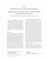 Research paper thumbnail of Nakassis, Dimitri, William A. Parkinson, and Michael L. Galaty 	2011	Redistributive Economies in Theoretical and Cross-Cultural Perspective. In AJA Forum: Redistribution in Aegean Palatial Societies,  American Journal of Archaeology 115: 177-184.