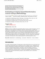 Research paper thumbnail of Evaluating an inquiry-based bioinformatics course using Q methodology