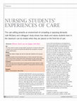 Research paper thumbnail of Nursing students' experiences of care