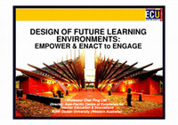 Research paper thumbnail of The Design of Future Learning Environments: Empower & Enact to Engage