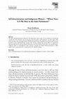 Research paper thumbnail of Self-determination and Indigenous Women – “Whose Voice Is It We Hear in the Sámi Parliament?”