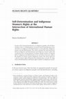 Research paper thumbnail of Self-Determination and Indigenous Women’s Rights at the Intersection of International Human Rights