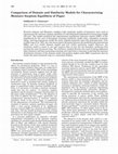 Research paper thumbnail of Comparison of domain and similarity models for characterizing moisture sorption equilibria of paper