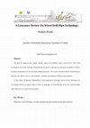 Research paper thumbnail of A Literature Review On Wired Drill-Pipe Technology