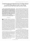 Research paper thumbnail of A self-synchronized optoelectronic oscillator based on an RTD photodetector and a laser diode